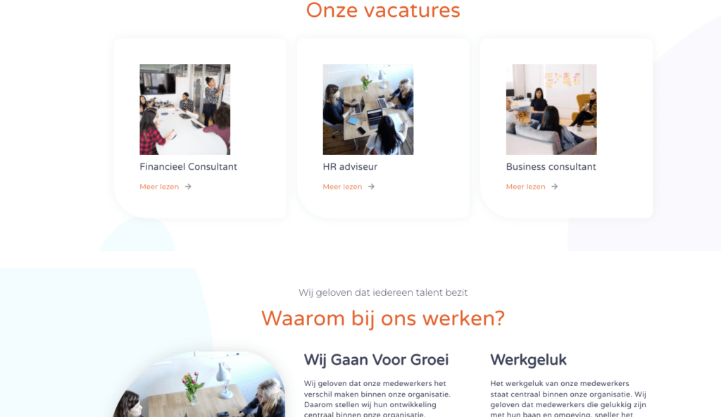 Werken bij website via MatchPerfect