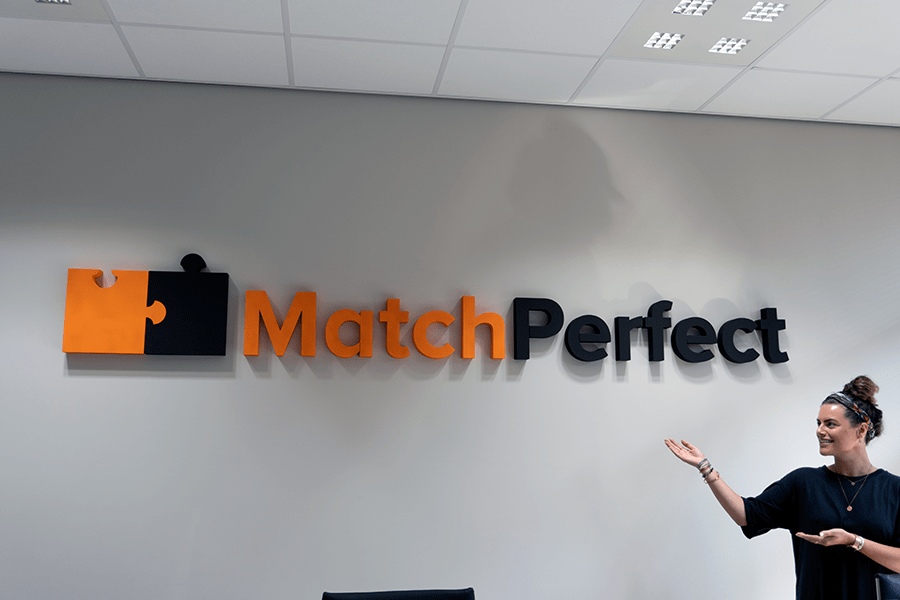 Daantje op kantoor bij MatchPerfect